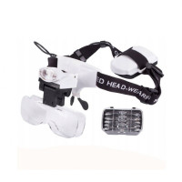 Бинокуляр Magnifier 9892C2 LED 1x-6x / бинокулярные очки с увеличением